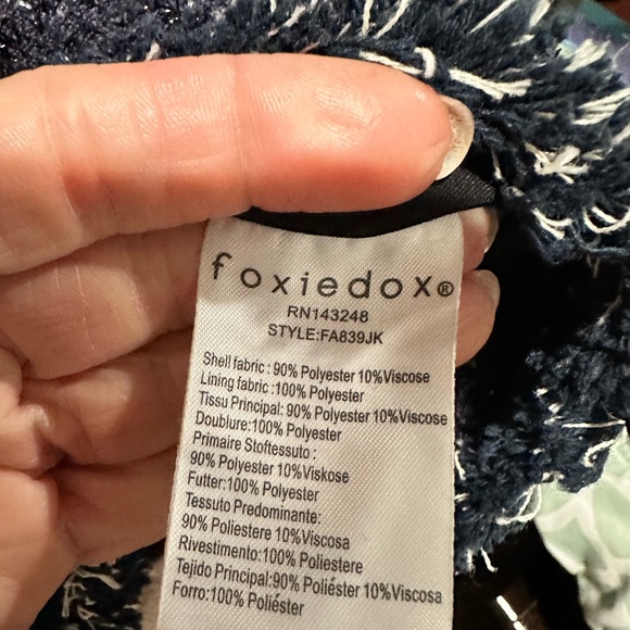 Anthropologie Foxiedox Jacket with Floral Takeo Embroidery Size Medium NWT - Picture 3 of 9
